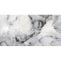 Sky Grey Marble Effect Polished Porcelain 60cm x 120cm Wall and Floor Tile