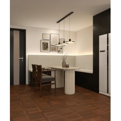 Slat Parquet Walnut Wall & Floor Tile 60cm x 120cm