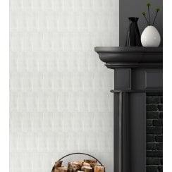 Snow Crackle Glazed 7.5cm x 15cm Wall Tile