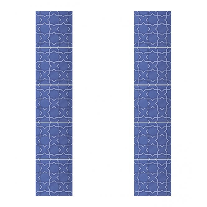 Souk Blue Fireplace  15.2cm x 15.2cm Tile Set