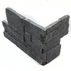 Splitface Black Quartzite 18cm x 35cm Corner Tile