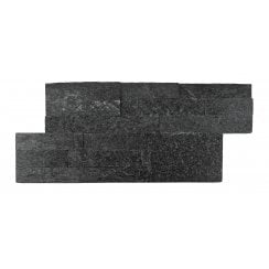 Splitface Black Quartzite 18cm x 35cm Wall Tile