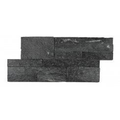 Splitface Black Quartzite 18cm x 35cm Wall Tile