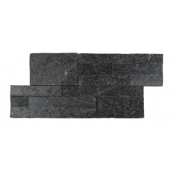 Splitface Black Quartzite 18cm x 35cm Wall Tile
