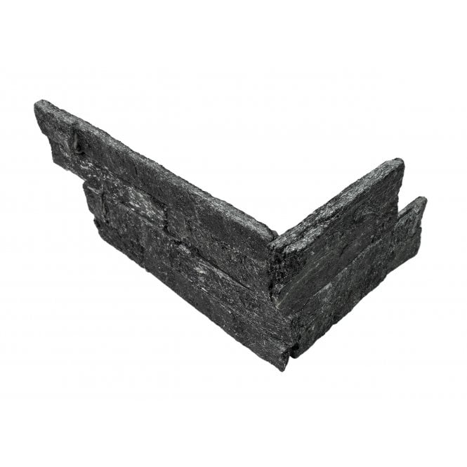 Splitface Black Quarzite 10cm x 36cm Corner Tile