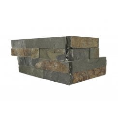 Splitface Rustic Multicolour 10cm x 36cm Corner Tile
