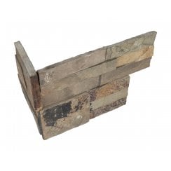 Splitface Rustic Multicolour 18cm x 35cm Corner Tile
