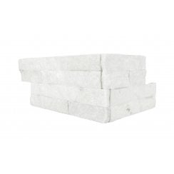 Splitface Snow White Quartzite 10cm x 36cm Corner Tile