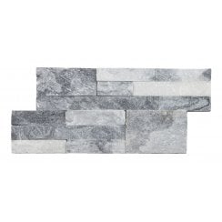 Splitface White Grey 18cm x 35cm Wall Tile