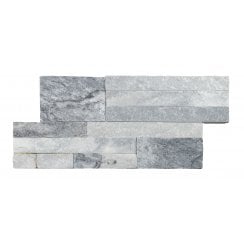 Splitface White Grey 18cm x 35cm Wall Tile