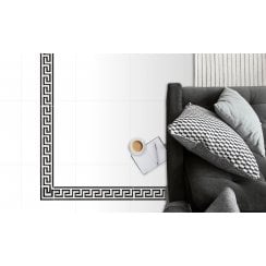 Staturio Greek Key Corner 9.8cm x 9.8cm Wall & Floor Tile