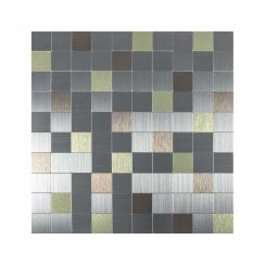 Steel Mix 30cm x 30cm Peel & Stick Mosaic Tile
