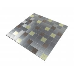 Steel Mix 30cm x 30cm Peel & Stick Mosaic Tile