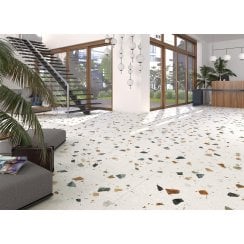Stracciatella Ivory Terrazzo Mix 60cm x 60cm Wall & Floor Tile