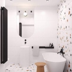 Stracciatella Ivory Terrazzo Mix 75cm x 75cm Wall & Floor Tile