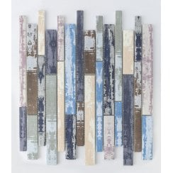Summer Wood Interlocking Aluminium and Glass Mix (RANDOM) 30cm x 30cm Mosaic