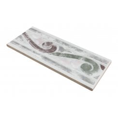 Swirl Cameo Green CAM 315 8cm x 20cm Border Tile