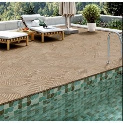 Tangram Wood Oak 44.2cm x 44.2cm Wall & Floor Tile