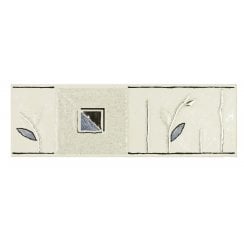 Torrestream Arianna White 8cm X 25cm Border Tile