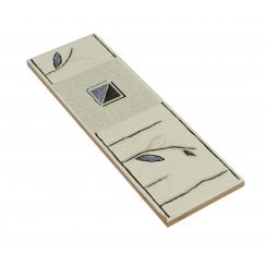 Torrestream Arianna White 8cm X 25cm Border Tile
