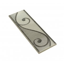 Torrestream Swirl Toteml Grey 8cm X 25cm Border Tile