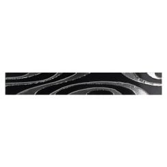 Torrestream Zebra Silver Black Border 4cm X 30cm Border Tile