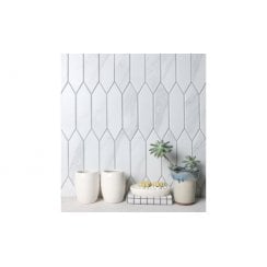Traces Statuario Mosaic 4.8cm x 19.5cm Wall & Floor Tile