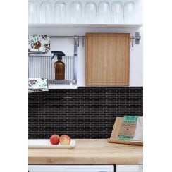 Travertine Marquina 30cm x 30cm Peel & Stick Mosaic Tile