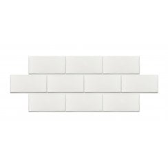Trendy All White Matt 12.5cm x 25cm Wall Tile