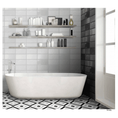 Trendy Grey Matt 12.5cm x 25cm Wall Tile