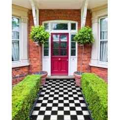 Unglazed Black Quarry 9.6cm x 9.6cm Floor Tile