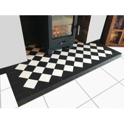 Unglazed White Bull Nose Quarry 9.6cm x 9.6cm Floor Tile
