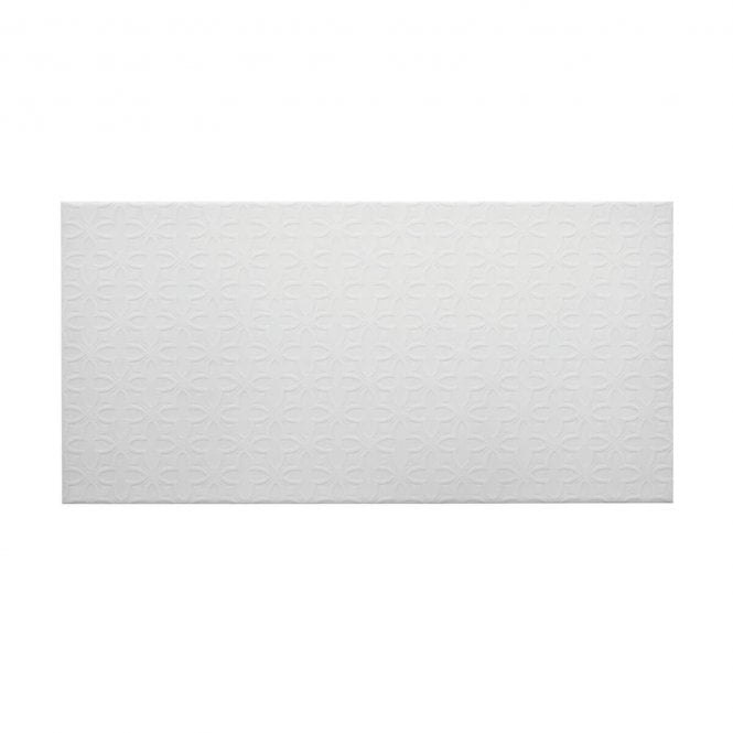 V & A Quatrefoil White Matt 24.8cm x 49.8cm Wall Tile