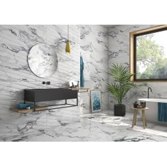 Valeria Silver Rectified 33.3cm x 100cm Wall & Floor Tile