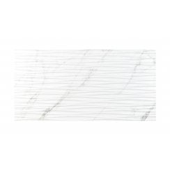 Venesso Grey Gloss Waves Decor 30cm x 60cm Wall Tile