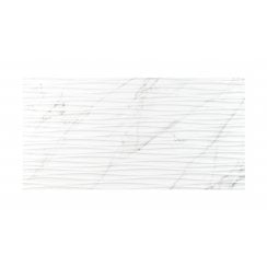 Venesso Grey Gloss Waves Decor 30cm x 60cm Wall Tile
