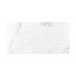 Venesso Grey Gloss Waves Decor 30cm x 60cm Wall Tile
