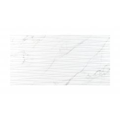 Venesso Grey Gloss Waves Decor 30cm x 60cm Wall Tile