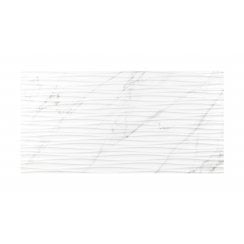 Venesso Grey Gloss Waves Decor 30cm x 60cm Wall Tile