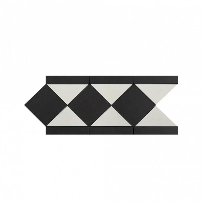 Victorian Diamond Border Tile 15cm x 30cm Mosaic Tile