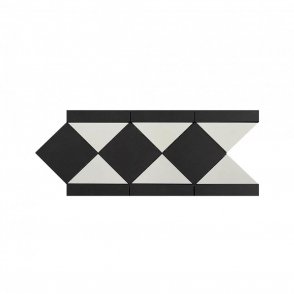Victorian Diamond Border Tile 15cm x 30cm Mosaic Tile