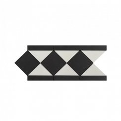 Victorian Diamond Border Tile 15cm x 30cm Mosaic Tile