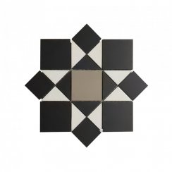 Victorian Hinwick Grey Tile 48.1cm x 28.1cm Mosaic Tile Set