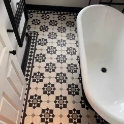 Victorian Hinwick Grey Tile 48.1cm x 28.1cm Mosaic Tile Set