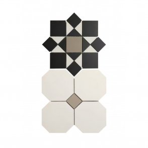 Victorian Hinwick Grey Tile 48.1cm x 28.1cm Mosaic Tile Set