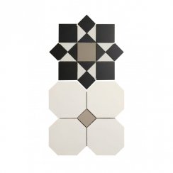 Victorian Hinwick Grey Tile 48.1cm x 28.1cm Mosaic Tile Set