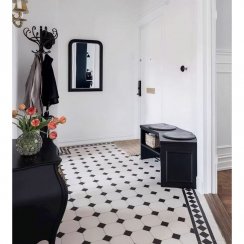 Victorian Newbury White Tile Large Octagon (14.8cm x 14.8cm) 30cm x 30cm Mosaic Tile