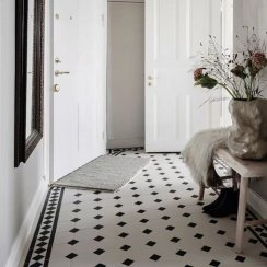 Victorian Newbury White Tile Small Octagon (9.7cm x 9.7cm) 30cm x 30cm Mosaic Tile