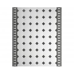 Victorian Newbury White Tile Small Octagon (9.7cm x 9.7cm) 30cm x 30cm Mosaic Tile