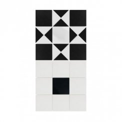 Victorian Osterley Black/White Tile 30cm x 60cm Mosaic Tile Set